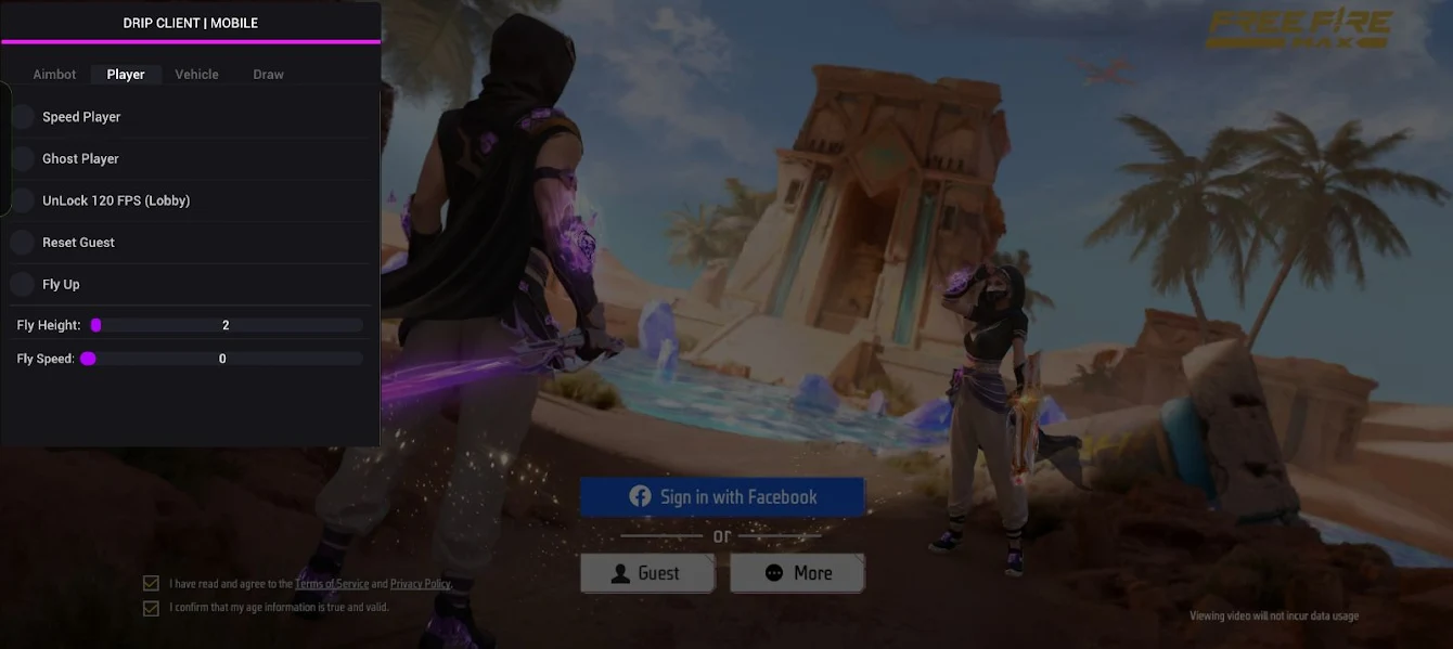 Screenshot of Drip Client Free Fire